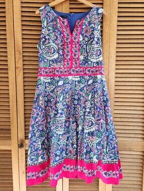 Talbots Paisley Fit & Flare Dress